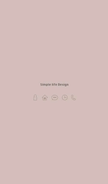 [LINE着せ替え] Simple life design -pink beige-の画像1