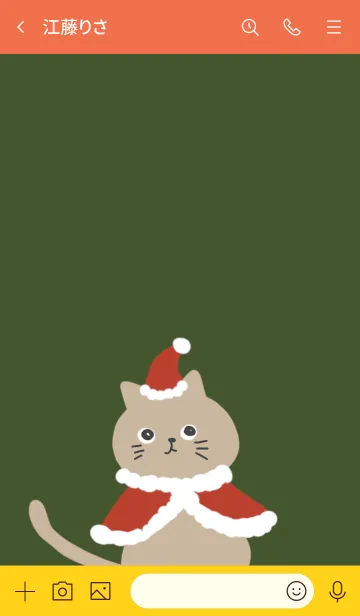 [LINE着せ替え] クリスマス猫の画像3