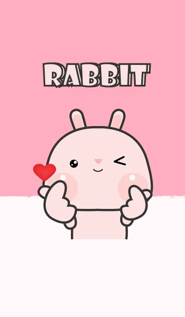 [LINE着せ替え] Pink Rabbit cutie Theme (JP)の画像1