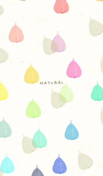 [LINE着せ替え] 葉っぱ 重ね カラフル8の画像1