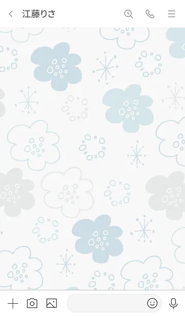 [LINE着せ替え] 手書きのお花くすみカラー17の画像3