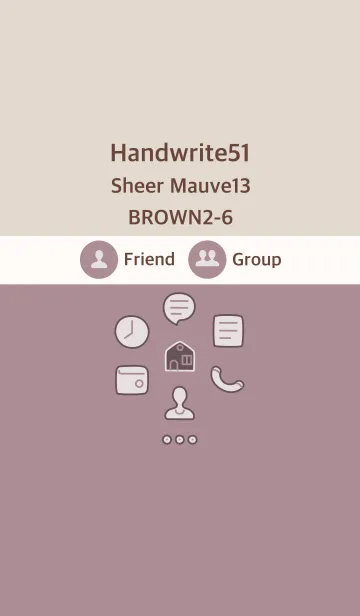 [LINE着せ替え] 手書き51 シアーモーヴ13 ブラウン2-6の画像1