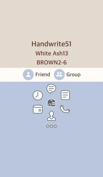 [LINE着せ替え] 手書き51 ホワイトアッシュ13 ブラウン2-6の画像1