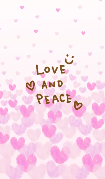 [LINE着せ替え] 水彩ピンクハートスマイル6の画像1