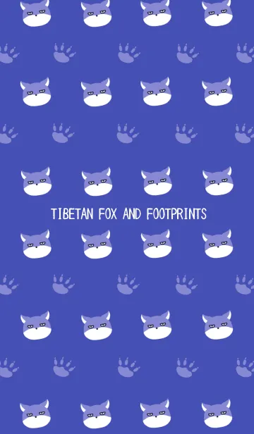 [LINE着せ替え] チベットスナギツネの着せかえ 青/紫の画像1