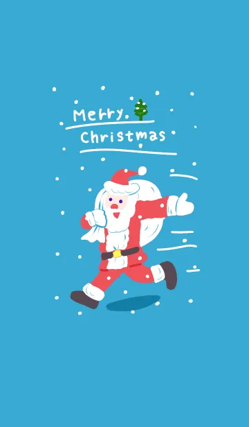 [LINE着せ替え] 走る☆サンタクロース1の画像1