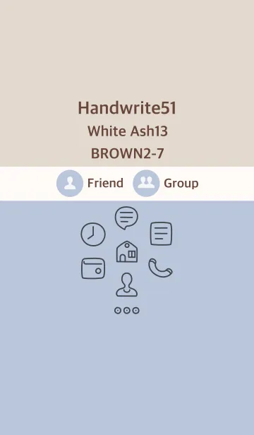 [LINE着せ替え] 手書き51 ホワイトアッシュ13 ブラウン2-7の画像1