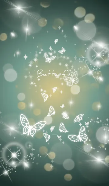 [LINE着せ替え] ベージュカーキ : 運気UP幻想的な蝶の画像1