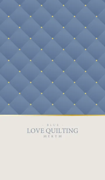 [LINE着せ替え] LOVE QUILTING -DUSKY BLUE- 16の画像1