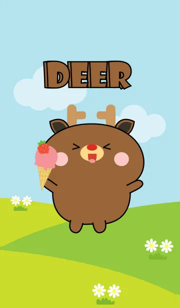 [LINE着せ替え] Love Lovely Deer Theme (JP)の画像1