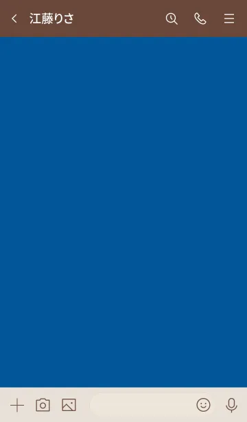 [LINE着せ替え] 手書き51 ビビッドブルー2 ブラウン2-2の画像3