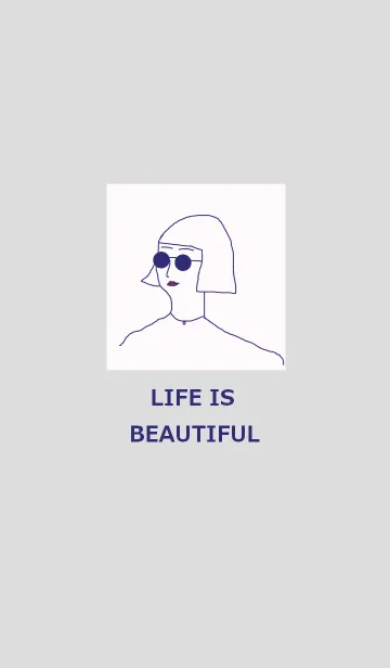 [LINE着せ替え] LIFE IS BEAUTIFUL =navy gray=の画像1