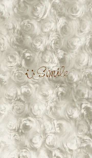 [LINE着せ替え] もふもふお花柄-スマイル26-の画像1