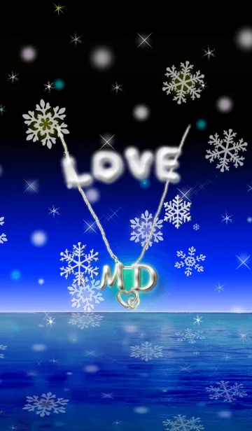 [LINE着せ替え] イニシャル M&D(ブルー3)の画像1