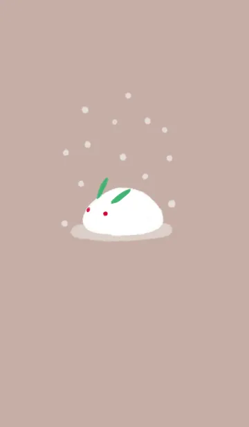 [LINE着せ替え] ひとりぼっちの雪うさぎの画像1