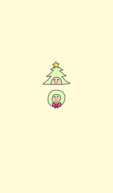 [LINE着せ替え] ぼくのふとまゆ クリスマス ((リズム 5の画像1