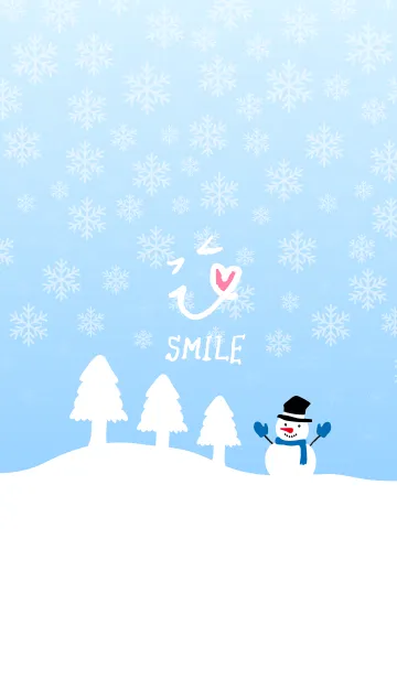 [LINE着せ替え] 雪降る-青-＠冬特集9の画像1