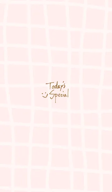 [LINE着せ替え] 手書きチェック スマイル ピンク10の画像1