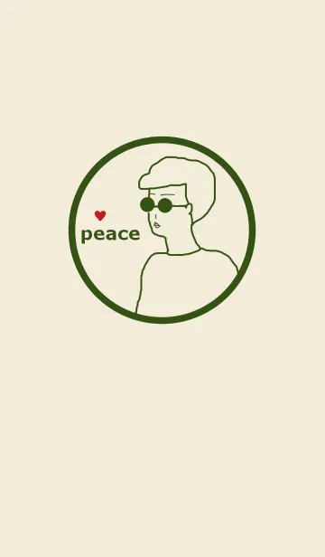 [LINE着せ替え] PEACE BOY (#15/dustygreen beige)の画像1