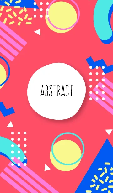 [LINE着せ替え] Abstract Geometric Wild Watermelon Redの画像1