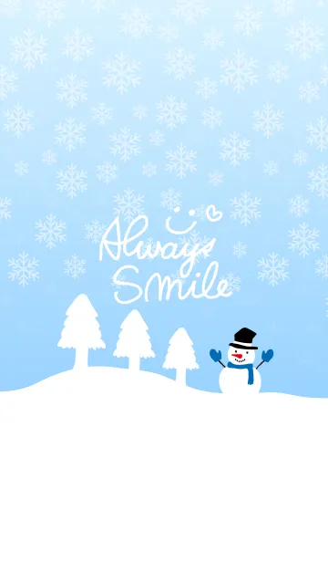 [LINE着せ替え] 雪降る-青-＠冬特集3の画像1