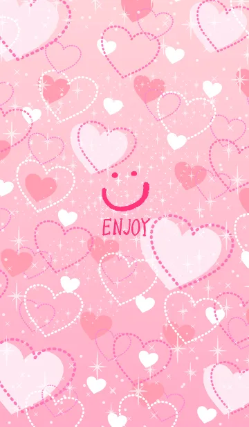 [LINE着せ替え] ハートたくさんキラキラスマイル4の画像1