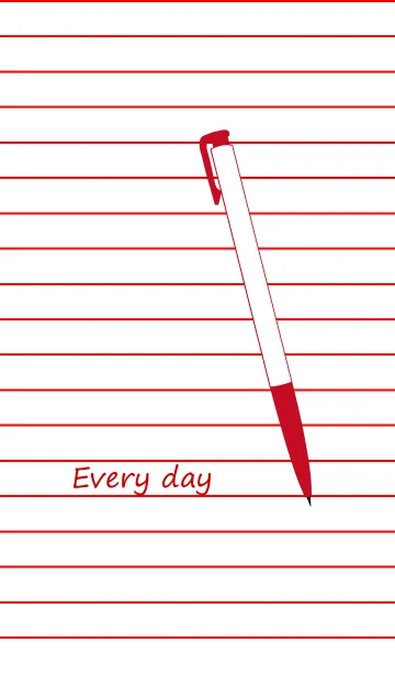 [LINE着せ替え] 私のノート（赤）の画像1