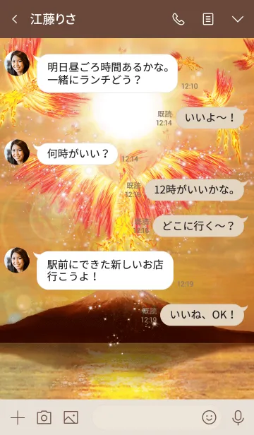 [LINE着せ替え] 運気最強鳳 富士山太陽の画像4