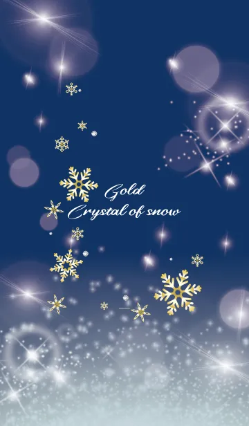 [LINE着せ替え] ベージュとカーキ : 幸運ゴールドの雪結晶の画像1