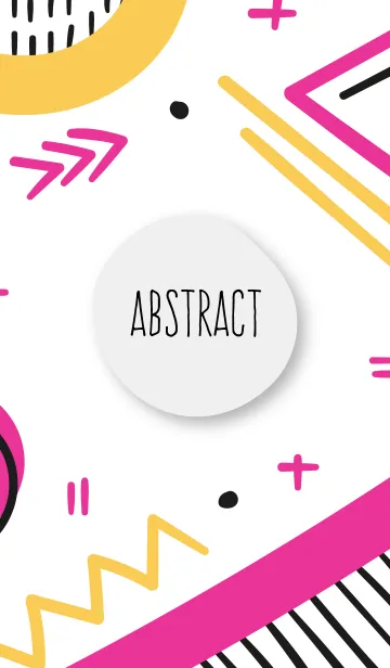 [LINE着せ替え] Abstract Geometric Whiteの画像1