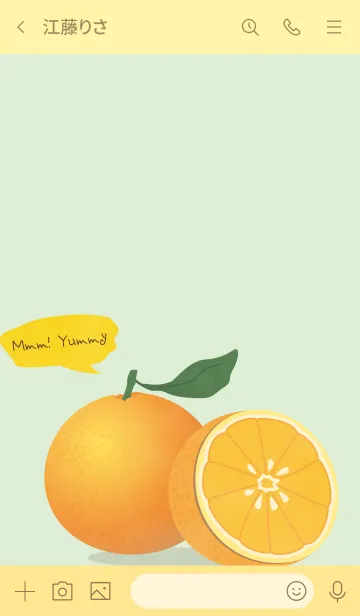 [LINE着せ替え] I LOVE ORANGE！ Mmm！Yummyの画像3