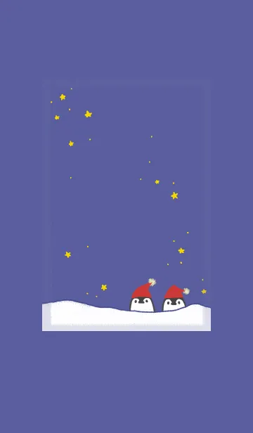 [LINE着せ替え] ひょっこりペンギン～クリスマス星空～の画像1