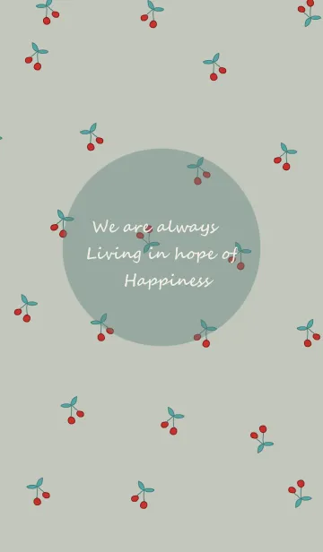 [LINE着せ替え] さくらんぼ / dustygreen beigeの画像1