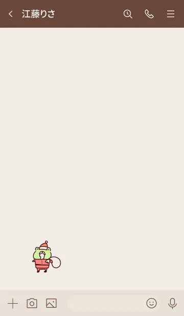 [LINE着せ替え] シンプル かえる サンタの画像3