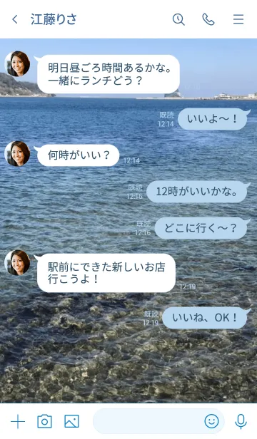 [LINE着せ替え] 海だ！海だよの画像4
