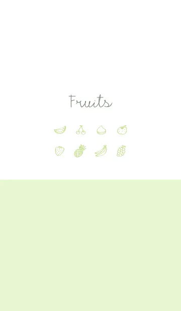 [LINE着せ替え] Fruits moss greenの画像1