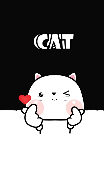 [LINE着せ替え] White Cat cutie Theme (JP)の画像1