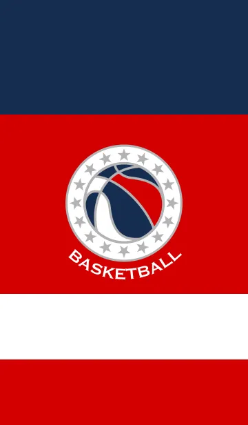 [LINE着せ替え] バスケットボール <ネイビー/レッド>の画像1