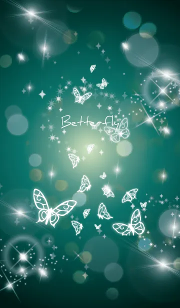 [LINE着せ替え] 茶色と緑 : 運気UP幻想的な蝶の画像1