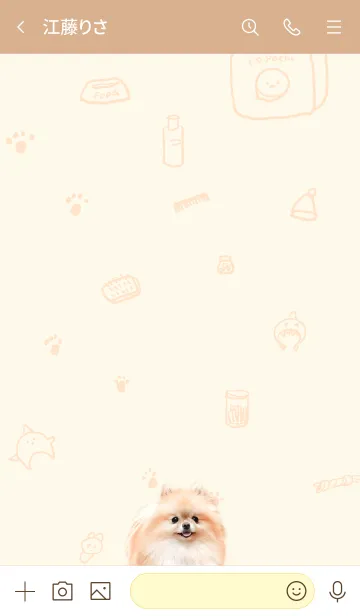 [LINE着せ替え] ポメラニアンのぽぽち〜photo ver.の画像3
