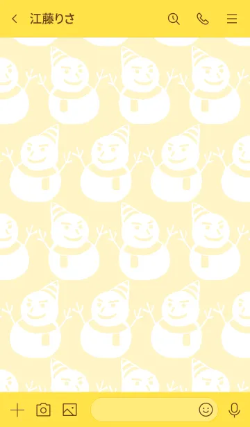 [LINE着せ替え] ゆきだるま02の画像3