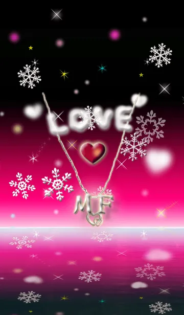 [LINE着せ替え] イニシャル M&F(ピンク3)の画像1