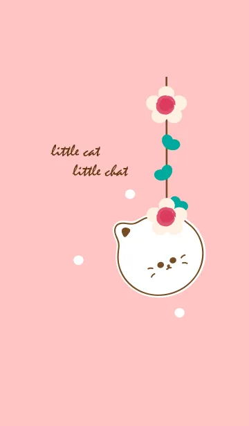 [LINE着せ替え] little cat with little flower 53の画像1