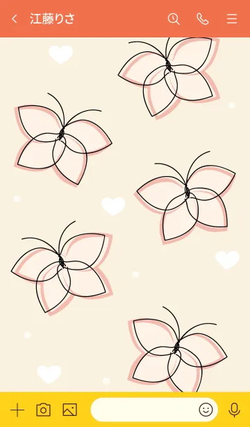 [LINE着せ替え] Cute butterflies 102 :)の画像3