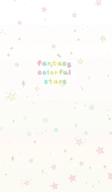 [LINE着せ替え] ファンタジーでカラフルな星*ベージュの画像1