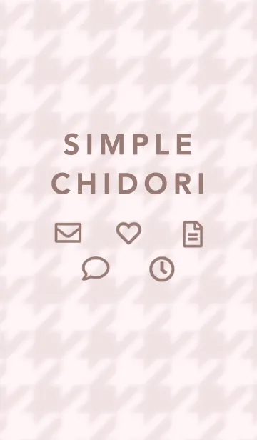 [LINE着せ替え] シンプルふんわり千鳥格子♡ピンクモカの画像1