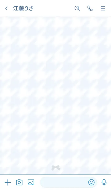 [LINE着せ替え] シンプルふんわり千鳥格子♡ブルーの画像3