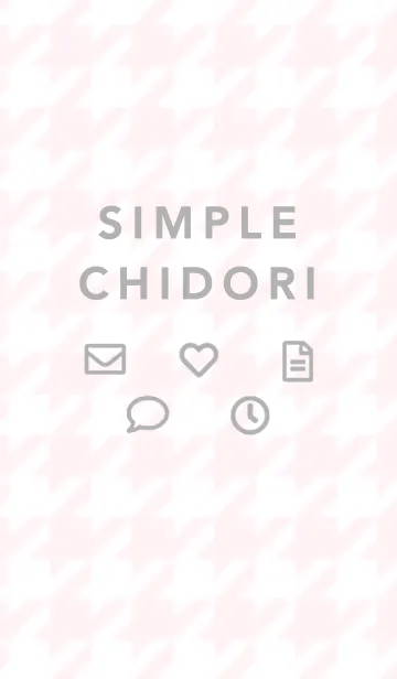 [LINE着せ替え] シンプルふんわり千鳥格子♡ピンクの画像1