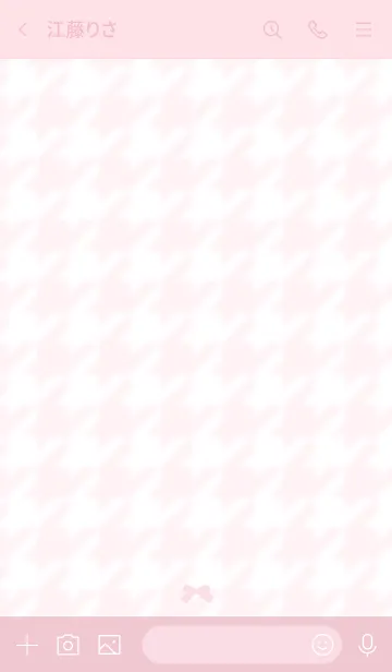 [LINE着せ替え] シンプルふんわり千鳥格子♡ピンクの画像3