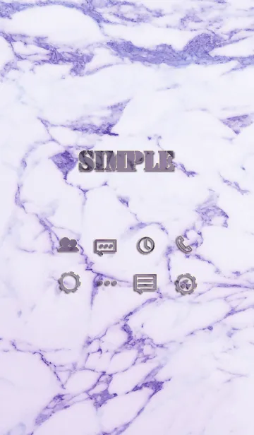 [LINE着せ替え] 大理石柄 SIMPLE MARBLE Purpleの画像1